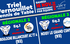 [R3] Triel TT 1 vs Boulogne Billancourt AC TT 4